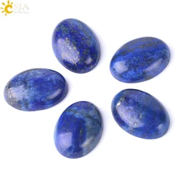 CSJA Cabochon en Lapis Lazuli pour hommes,  pierres précieuses naturelles, cabochon pierre naturelle,  perle de cabine ovale pour , bricolage, fabrication de bijoux artisanaux , lapis lazuli pierre naturelle F511