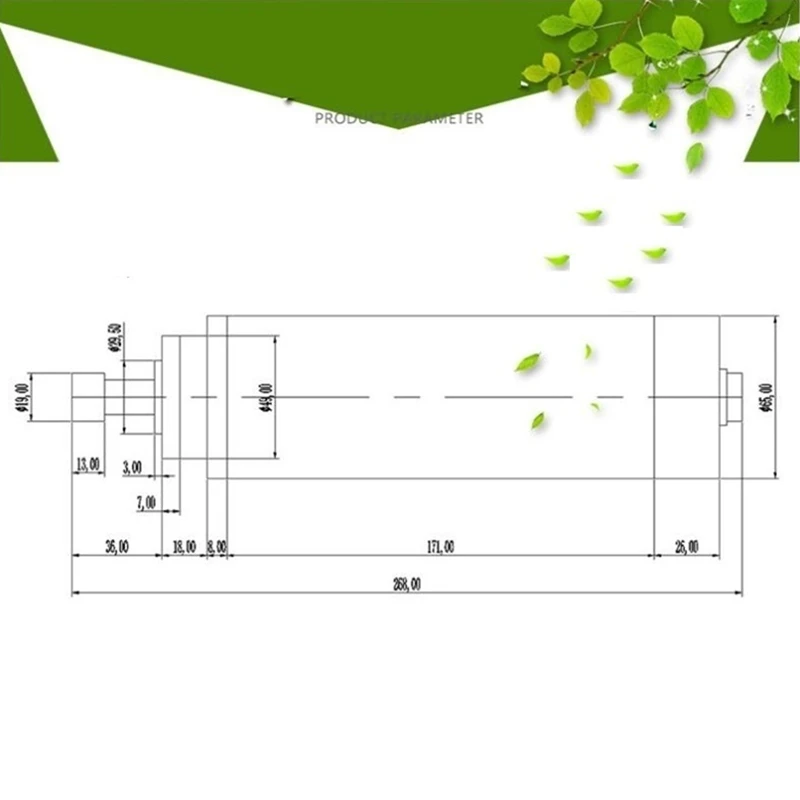 Imagem -06 - Cnc Ari Refrigerou o Eixo Peças Rolamentos de Ar-motor de Refrigeração do Eixo para a Máquina de Trituração de Gravura em Madeira 24000rpm 1.5kw 65 mm Er11