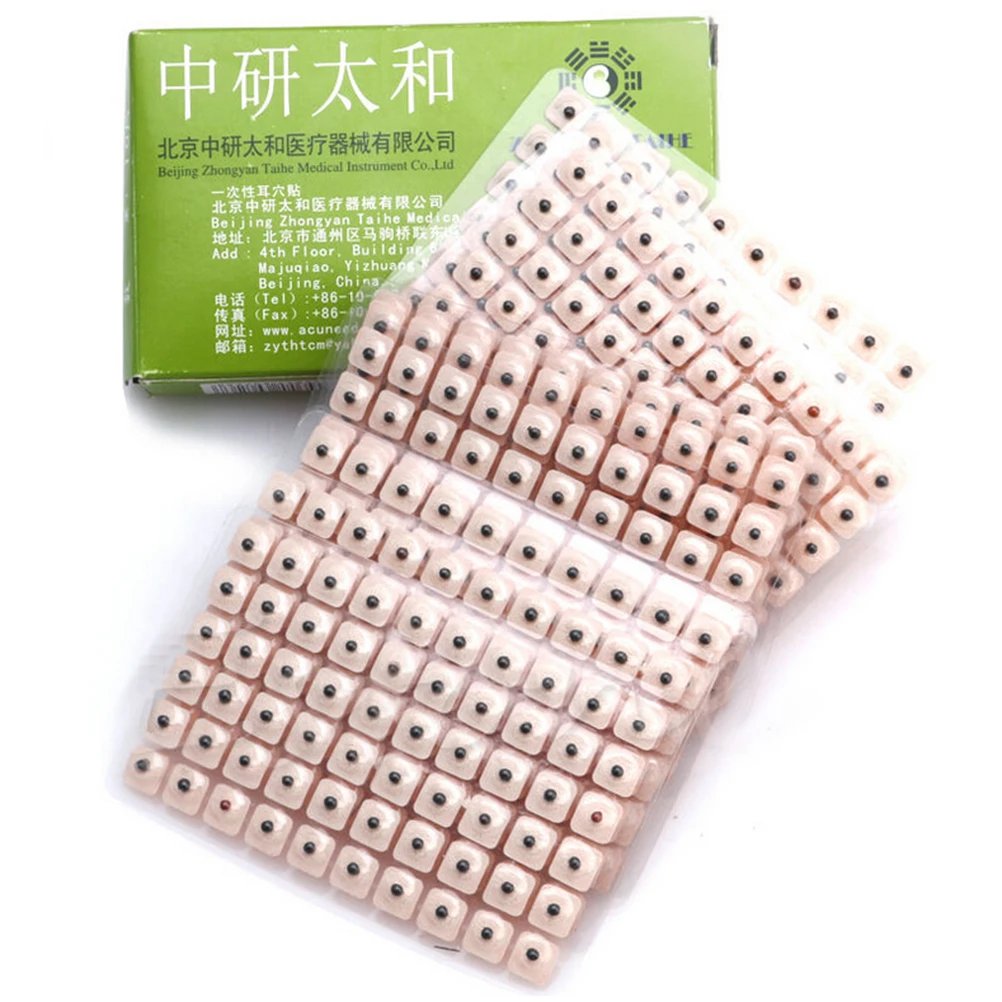 600 Pcs/lot Relaxation Ears Stickers Acupuncture Needle Ear Vaccaria Seeds Ear Massage Auricular-paster Press Seeds