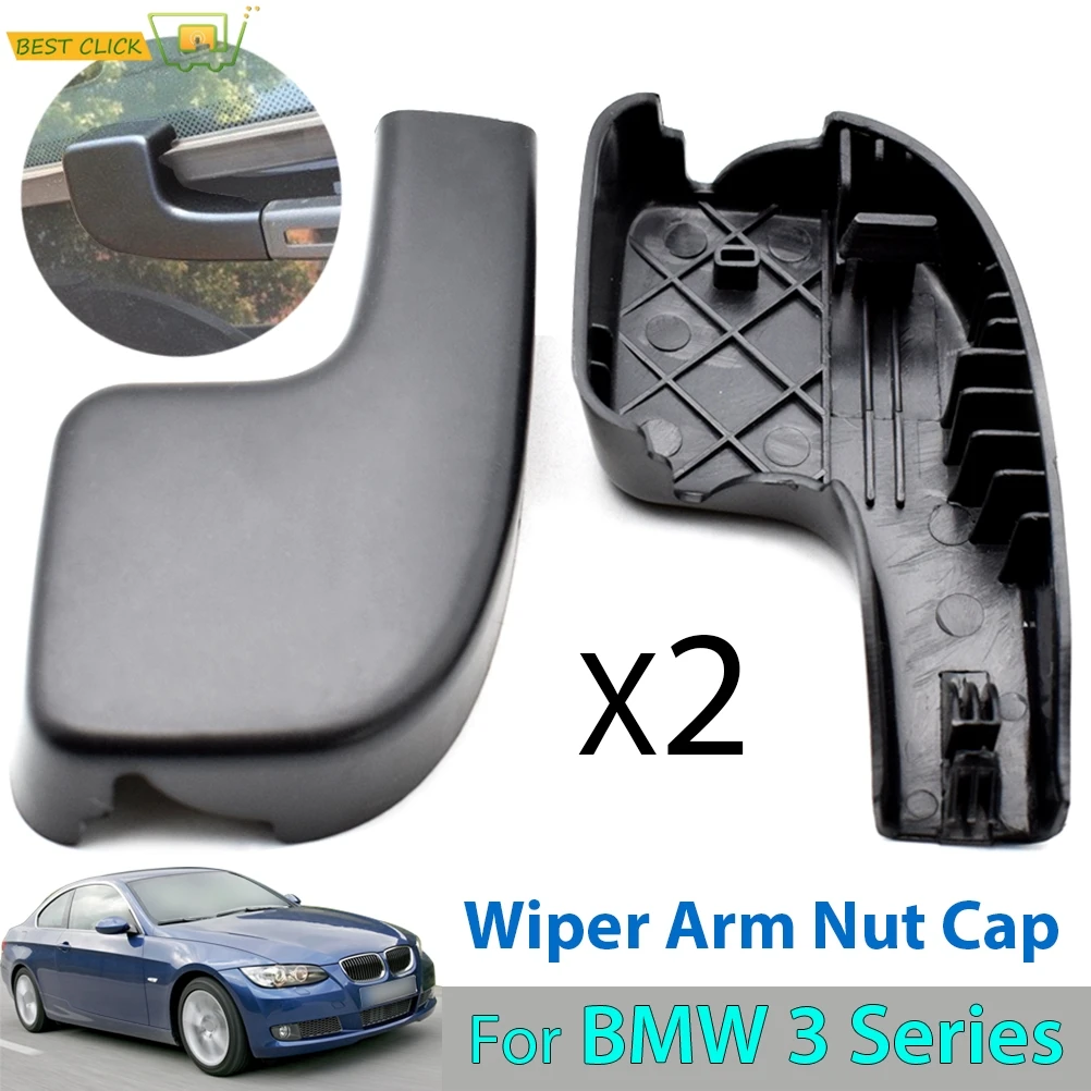 2X Car Windscreen Front Wiper Arm Nut Cap Bolt Cover For BMW 3 E90 E91 E92 E93 2004 2005 2006 2007 2008 2009 OE# 61617138990