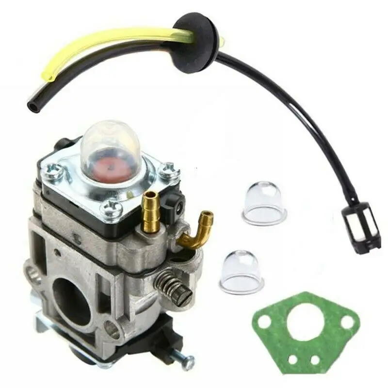 15mm Carburetor Kit For Various Strimmer Hedge Trimmer Brush Cutter Chainsaw Carburettor Primer Bulb Gasket Fuel Line Filter Kit