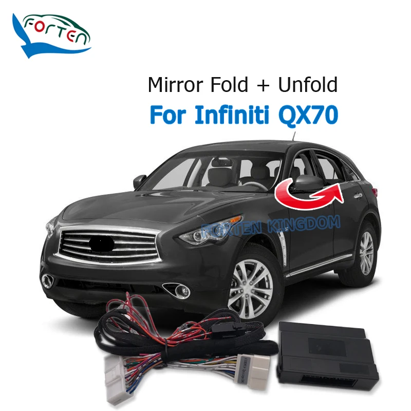 

Forten Kingdom Car Side Auto Rear Mirror Folding System Module For Infiniti QX70 Rear View Mirror fold unfold