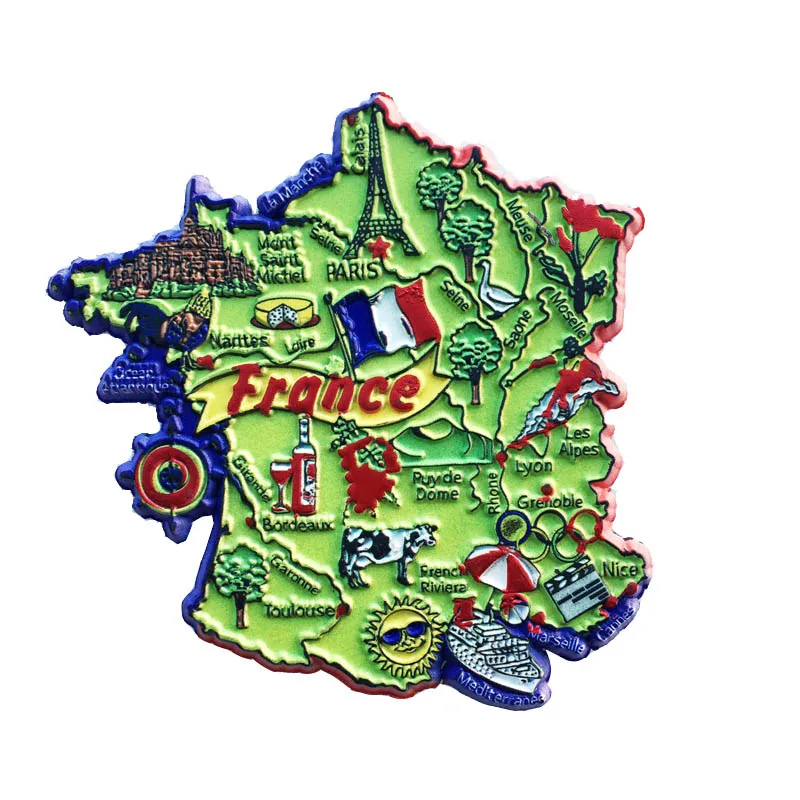 Europe Germany France Portugal Etc. Map Fridge Magnets Tourist Souvenir Handicraft Magnetic Refrigerator Collection Gifts