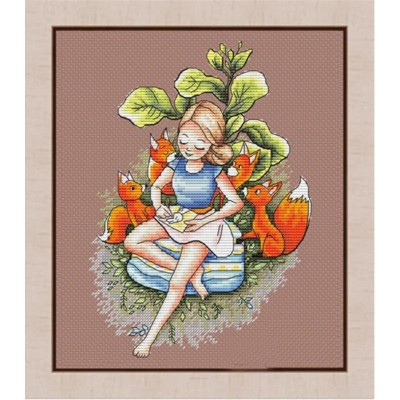 

ZZ2287 For Needlework Kit NOT PRINTED Cross stich Painting Set Cross Stitch Kits Cross-stitch Embroidery Set Stitch Kits Cross