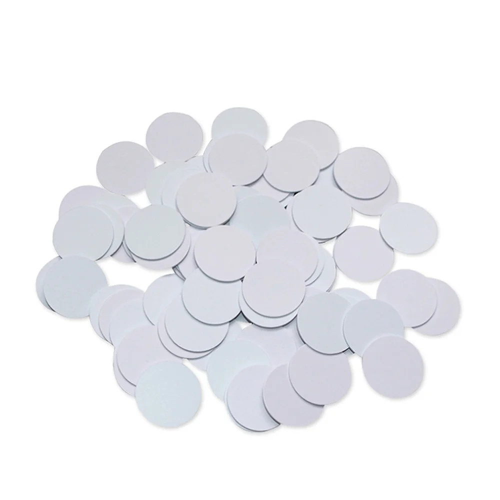 (10PCS/LOT) FM1108(M1 S50) RFID Smart IC Tags 13.56Mhz Waterproof 25mmx1mm PVS Coin Cards