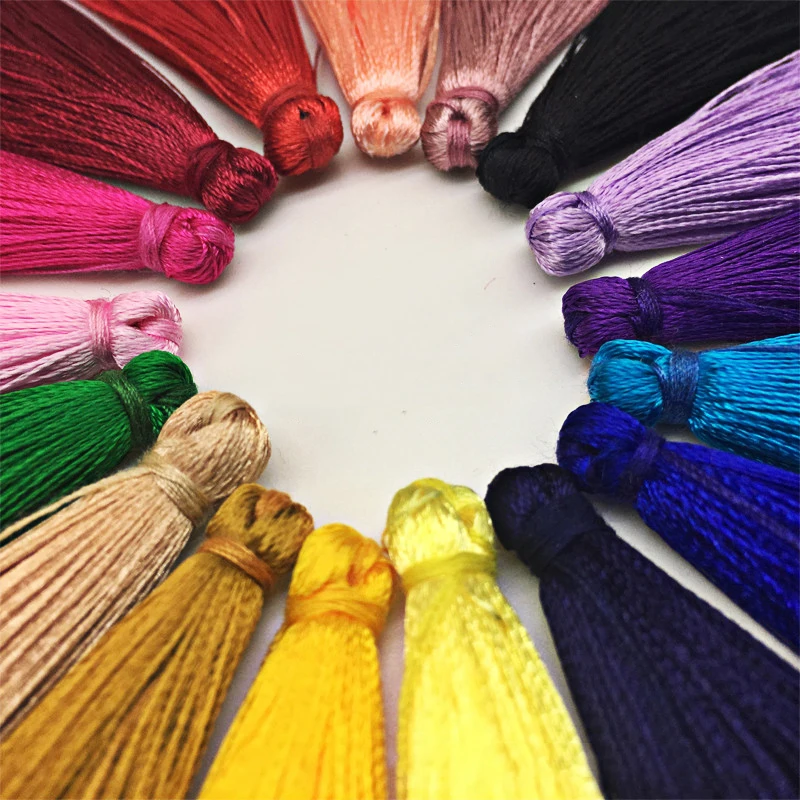 5pcs/lot 65mm Casing Tassel Silk Tassel Fringe Sewing Bang Tassel Trim Handmade Curtain Tassel For DIY Craft Jewelry Making