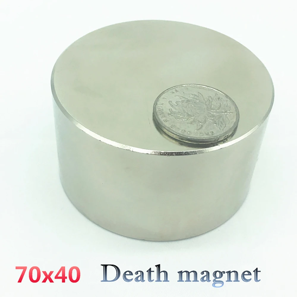 Neodymium magnet 70x40 N52 rare earth super strong powerful round  search permanent magnets 70*40 70x30mm gallium metal