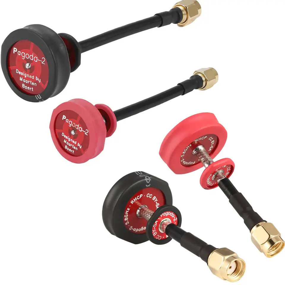 هوائي باغودا 2/ثلاثي التغذية 5.8G 5dBi 50W متعدد الاتجاهات FPV لوحة مسطحة هوائي باغودا LHCP/RHCP SMA/RP-SMA - 2