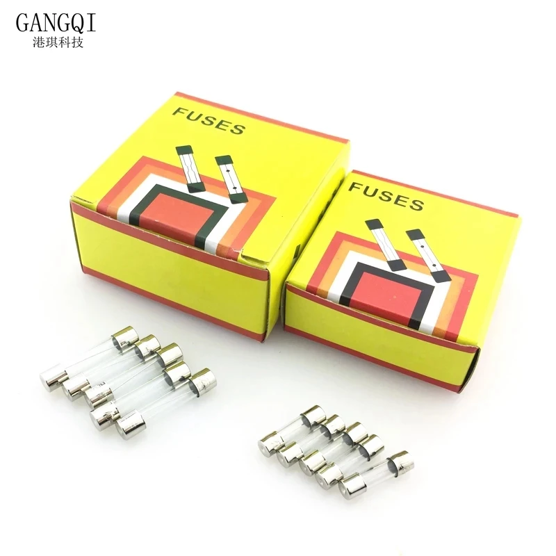 20pcs 5*20mm Fast Blow Glass Tube Fuses 5x20mm 250V 0.1 0.2 0.5 1 2 3 4 5 6 8 10 13 15 20 A AMP Fuse