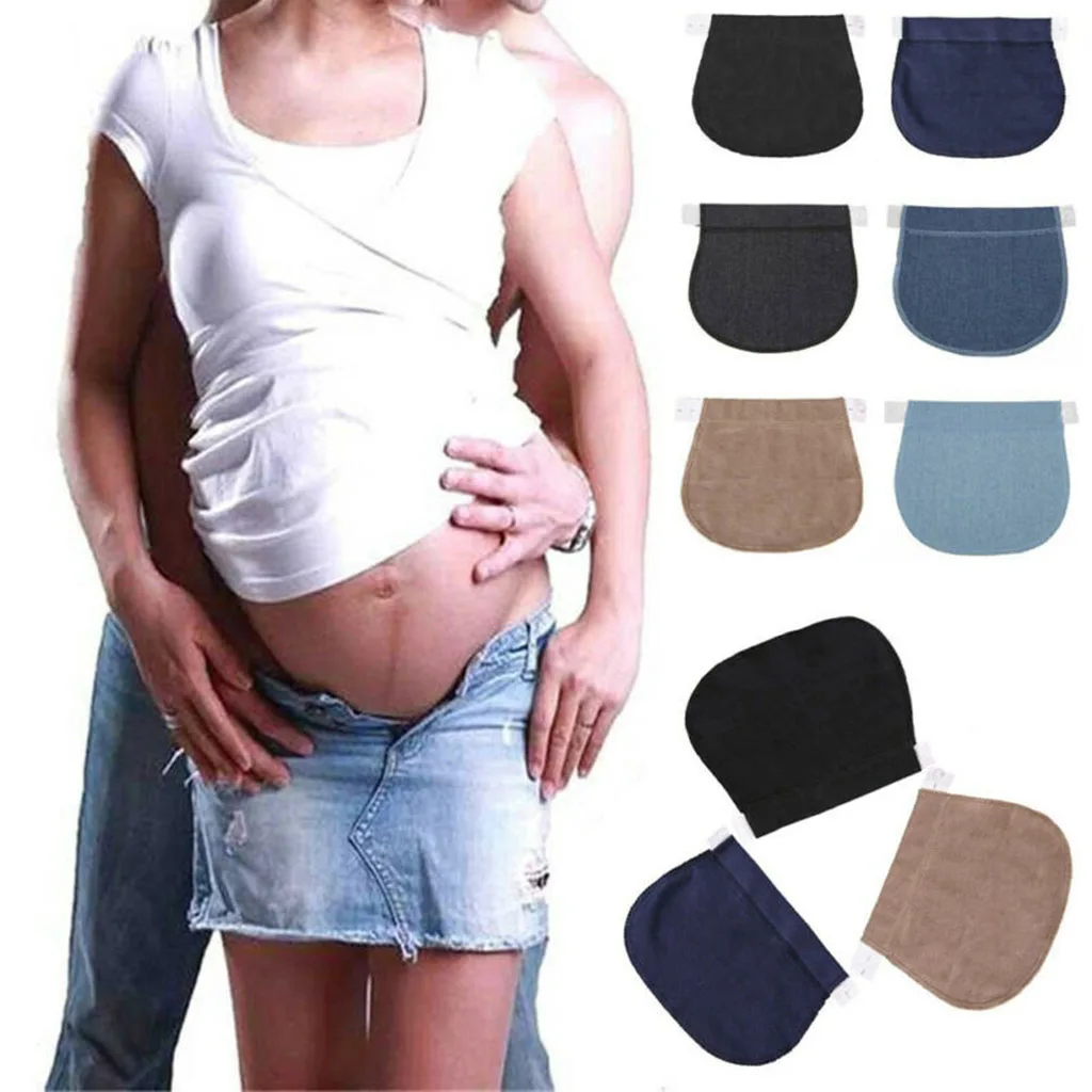 3 Colors Jeans Pants Extender for Pregnancy Waistbands Maternity Pants Extenders Straps Adjustable Pant Button Extenders