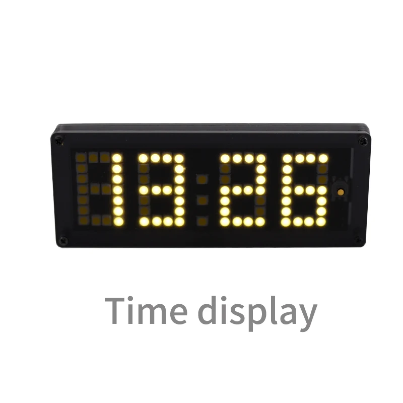 DIY Car Clock Timer Voltmeter Temperature LED Dot Matrix Clock Rx8025 DC 4-25V Automatic Brightness Adjustment Clock