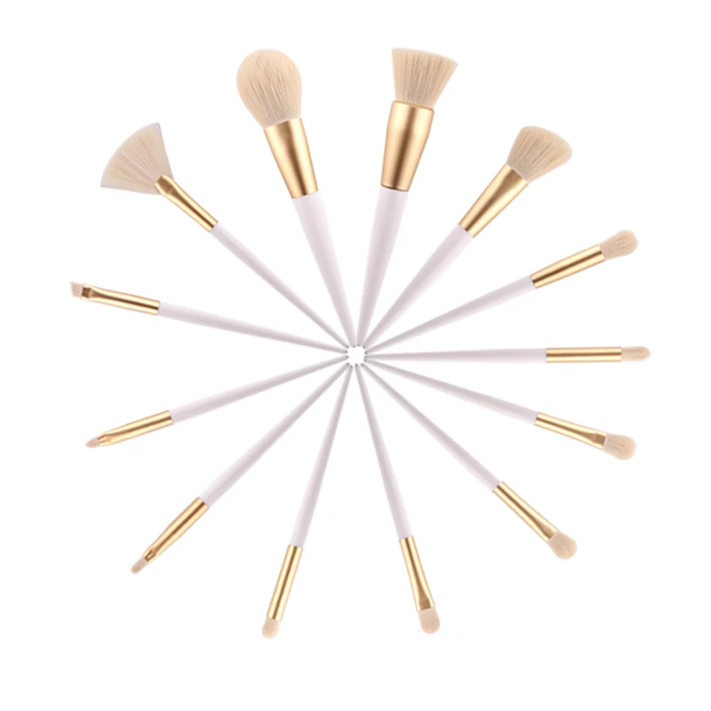 ZOREYA 13 Pcs White Makeup Brushes Set High Quality Powder Foundation Blush Eyeshadow Make Up Brush Set brochas maquillaje