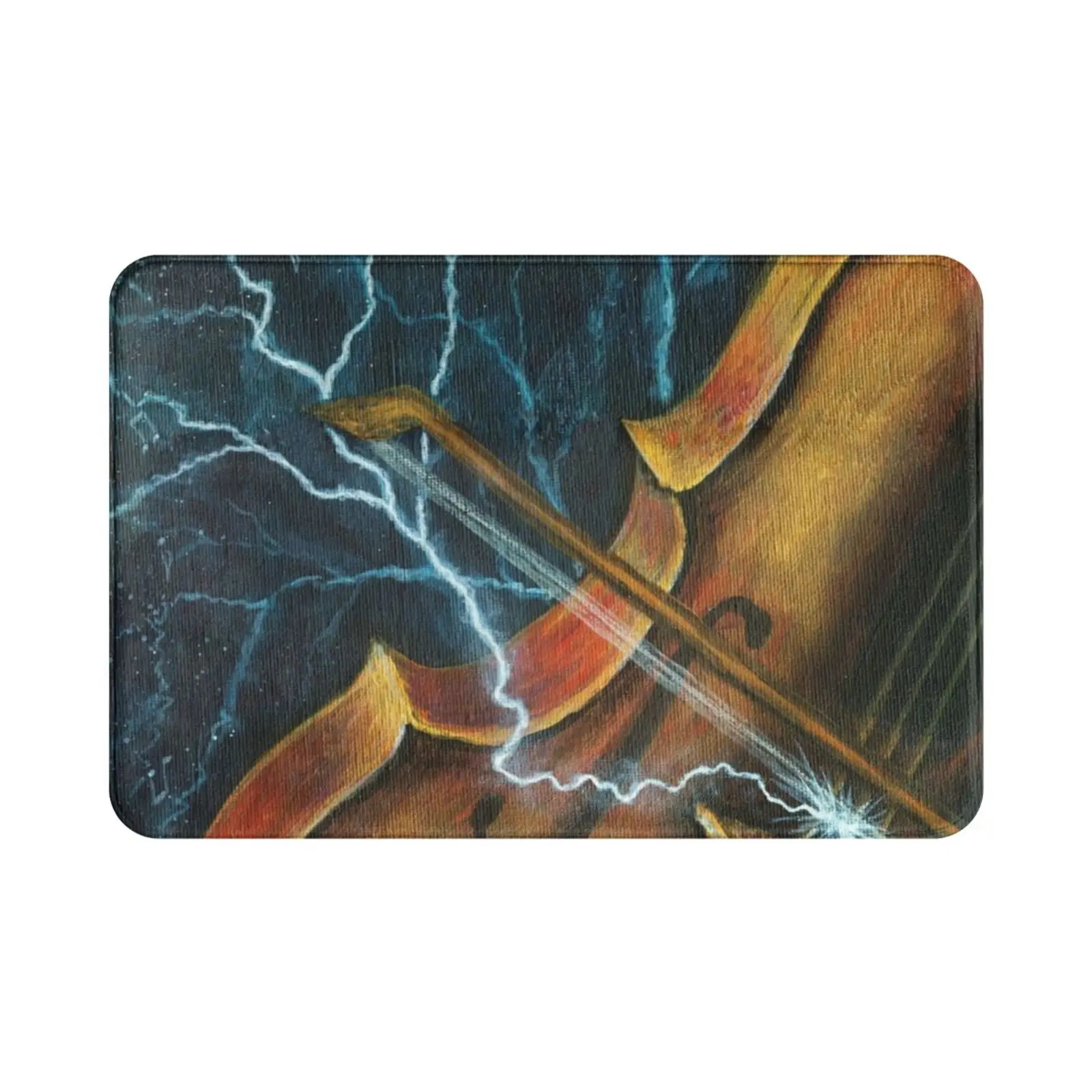 Alaska Symphony Electrifying Music Carpet Mat Rug Cushion Soft Non-Slip Alaska Art Alaskan Art Alaska Mountains Lightning