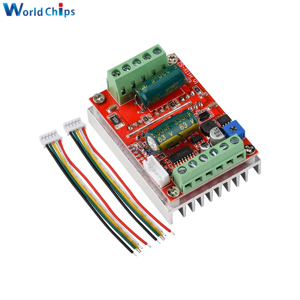 Carte contrôleur de moteur sans balais, CC 6-60V 16A 400W, 3 phases, Hall, BLDC PWM, technologie de pilote PLC avec fonction avant/barrage/frein