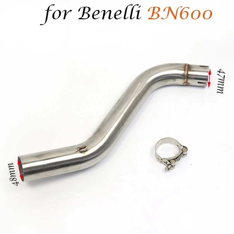 

51mm Motorcycle Exhaust middle pipe Stainless Steel for Benelli BN600 TNT600 BN TNT 600 with out exhaust muffler