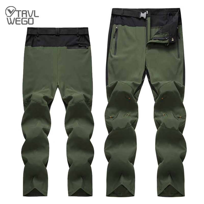 

TRVLWEGO Men Camping Hiking Pants Trekking Trousers Summer Thin Prevent Splashing Water Quick Dry UV-Proof Outdoor Travel