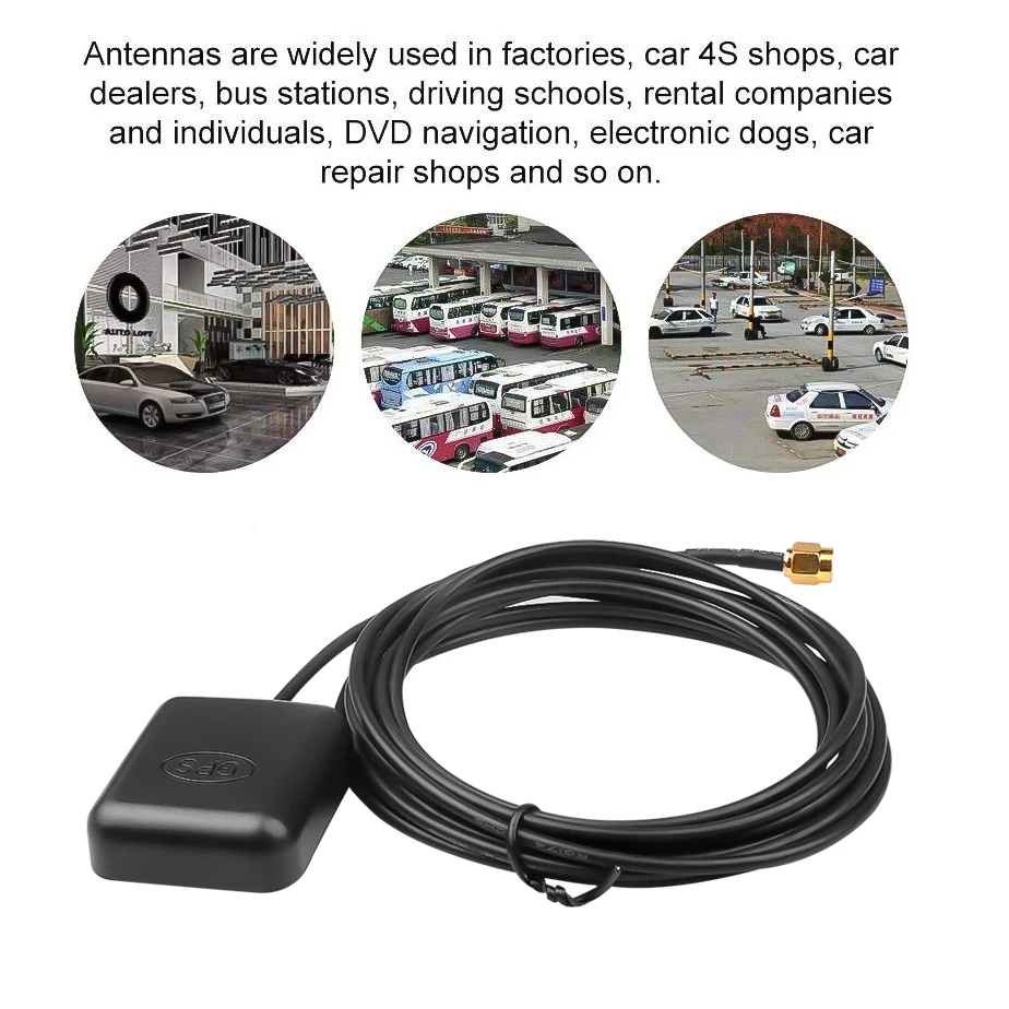 Meter Cable Car Gps Antenna SMA Connector with 90 Degree connector Gps Receiver Auto Aerial Adapter for Car Navigation Player D