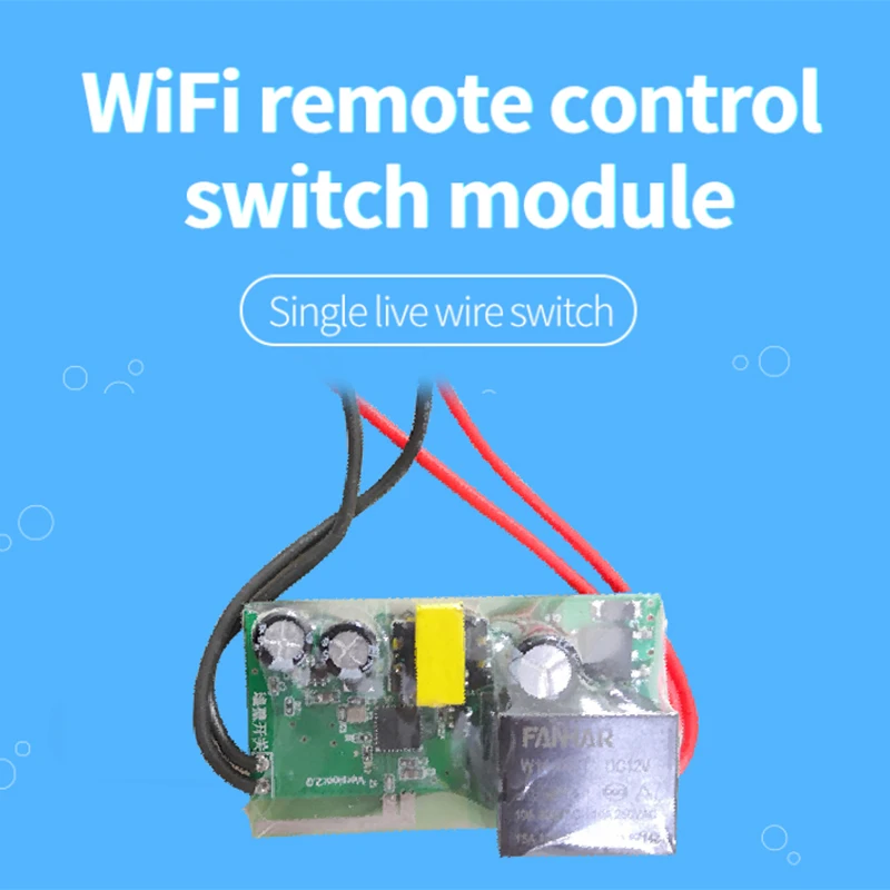 eWelink Smart Switch Single Live Wire 180-240V WIFI Switch Module Wireless DIY Light Switch APP Remote Control Alexa Google Home