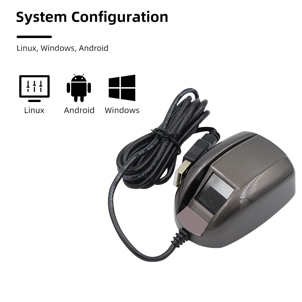 USB Fingerprint Scanner Fingerprint Reader Support Android  Windows Linux Access Control Attendance System Fingerprint Sensor