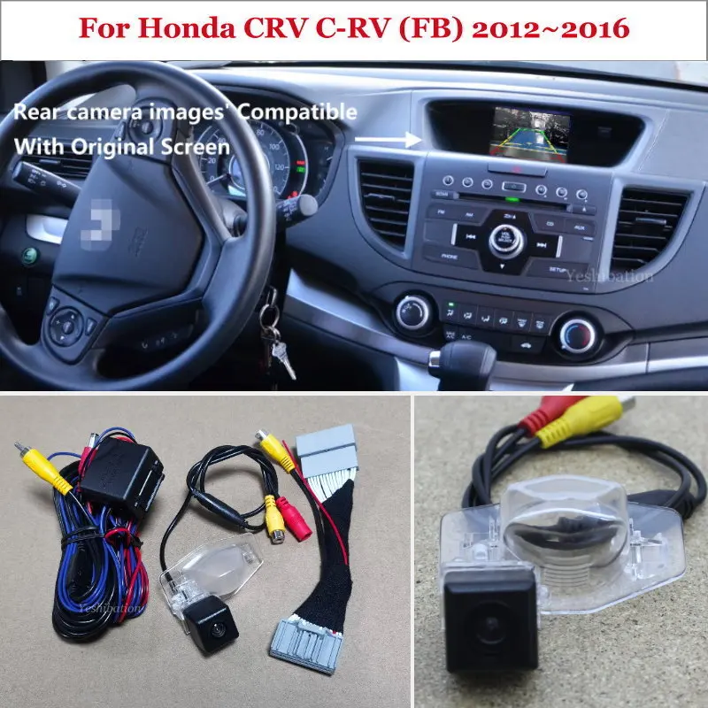 Car Rear View Back Up Reverse Camera Sets For Honda CRV C-RV (FB) 2012~2016 - RCA & Original Screen Compatible