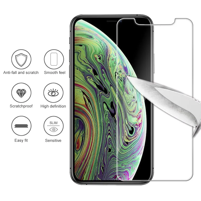 10Pcs 5 Pcs Tempered Glass For iPhone 12 Mini 11 Pro Max X XS MAX XR 6 6s 7 8 Plus 5s SE 2 2020 Screen Protective Film Protector