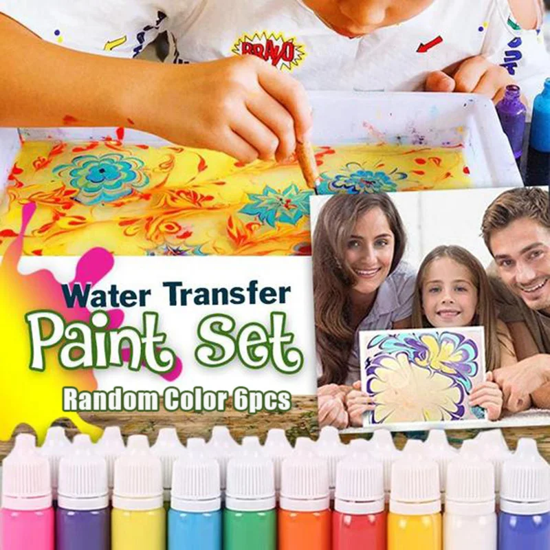 Hydrographics Water Transfer Marbling Painting Set water rubbing set color ink Painting on Water Drawing Tools Kit