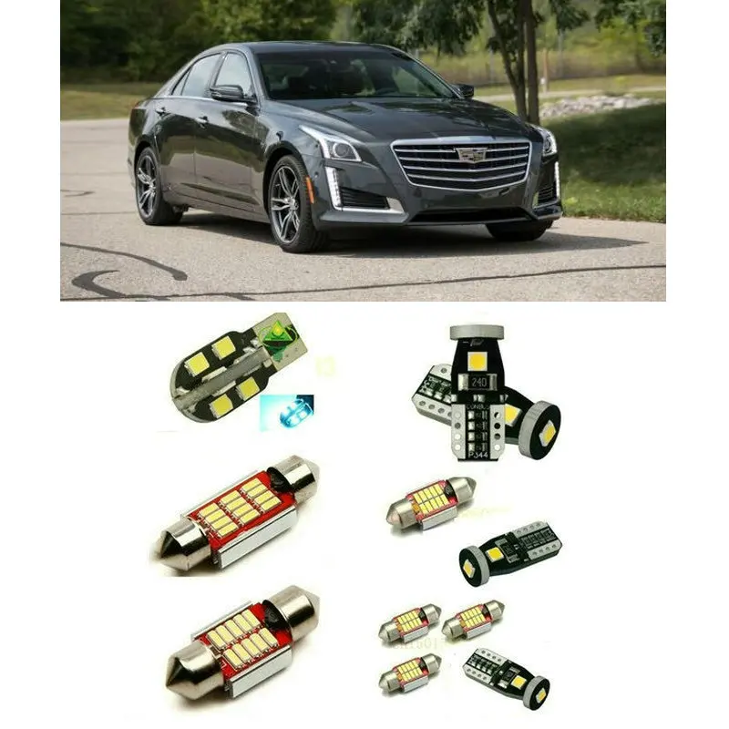 

Car Led interior lights For Cadillac CTS 2019 16pc Led Lights For Cars lighting kit automotive bulbs Canbus