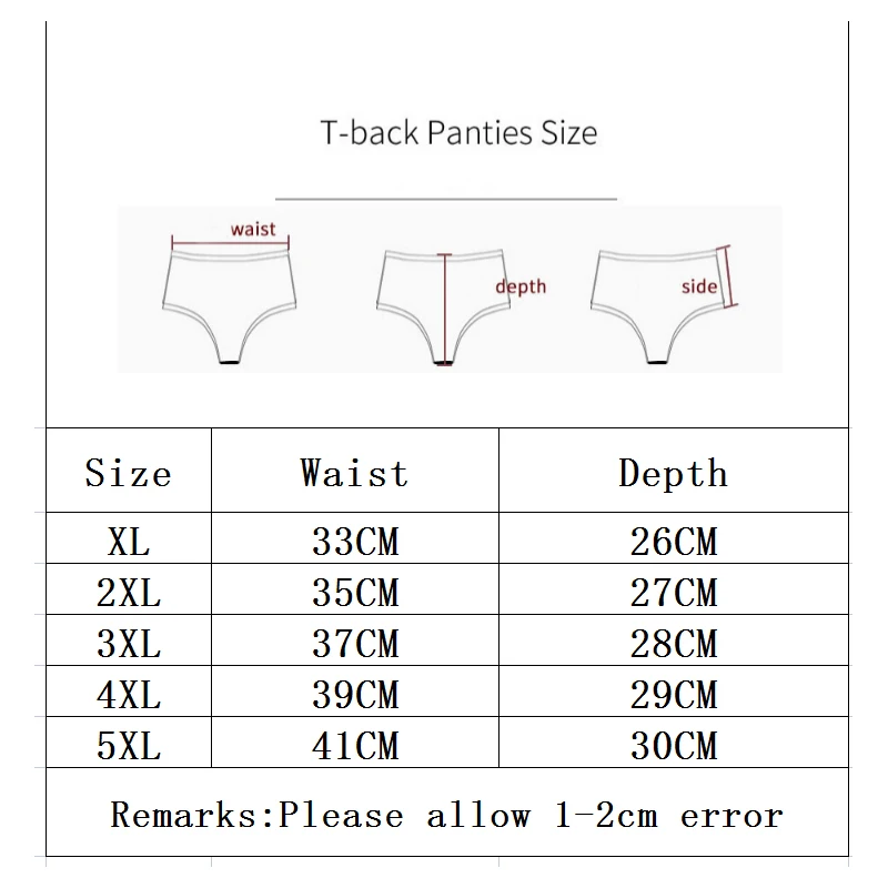 5XL Plus Large Size Cotton Thongs for Plump Women Sexy Lace Flower Middle Waist Seamless Breathable Underwear G-String T-Back