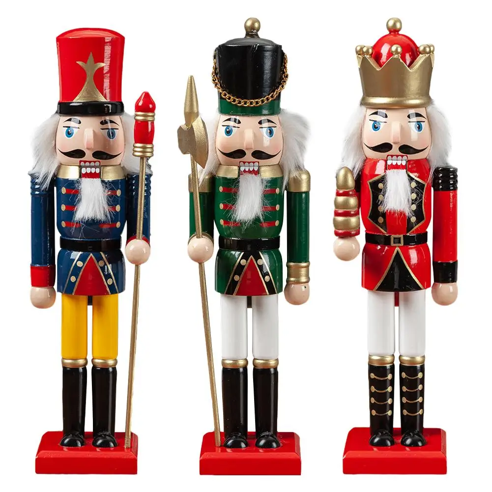 1/3/4PCS 30CM Nutcracker Christmas Puppet Decoration Dolls Nutcracker Soldier Puppet Jewelry Handcrafts Home Desktop Decoration