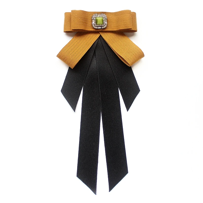 

Fashion Ribbon Neck Tie For Women Brooch Collar Necktie Accessories Corsage Pins Shirt Collar Neck Tie Bowknot Brooches Gravata