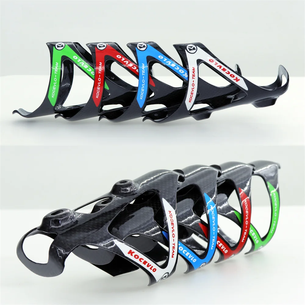 KOCEVLO Bicycle Bottle Holder Carbon Fiber Mountain Road Bike Cycling Outdoor Water Bottle 25g 3K Glossy Finish