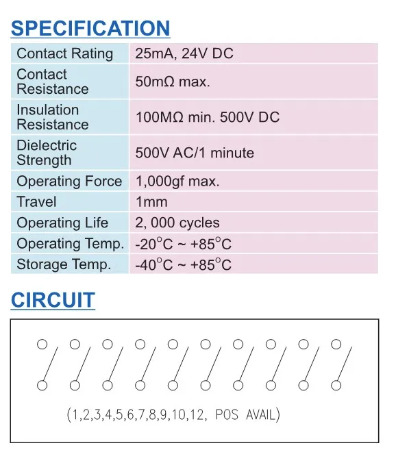 Interruptor de código de discagem 8 bits, interruptor de dedo, codificação, chave