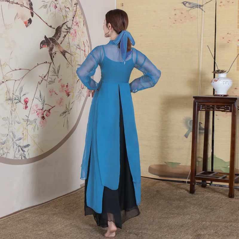 Vrouwen Oosterse Dans Jurk Chinese Volksdans Oude Chinese Kleding Dames Hanfu Gewaad Nationale Traditionele Podium Kostuums