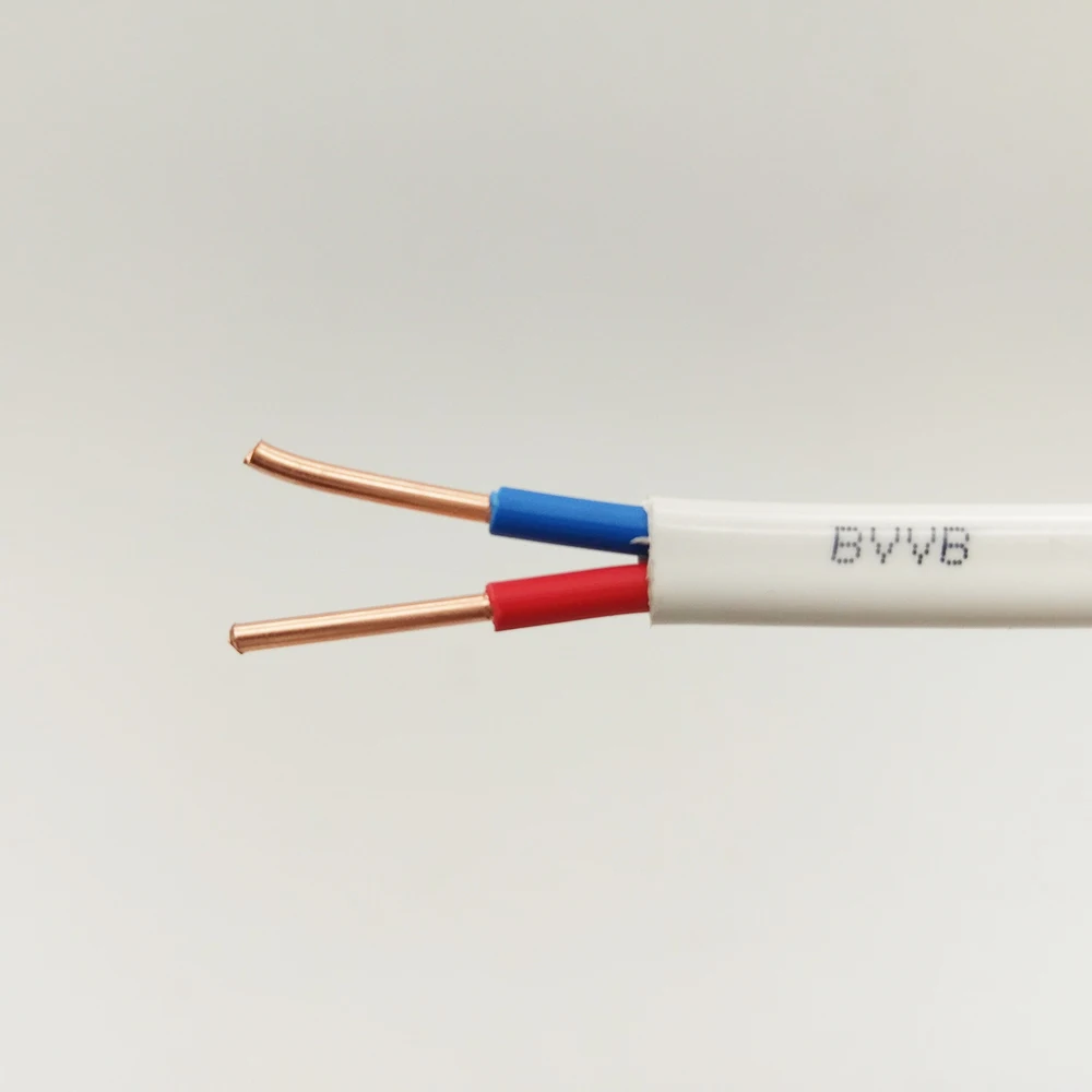 BVVB 2P Parallel Sheath Wire 4 Square 2 Core Wire Cable Bright White Hard Sheath White Sheath Home Improvement Wire image 4