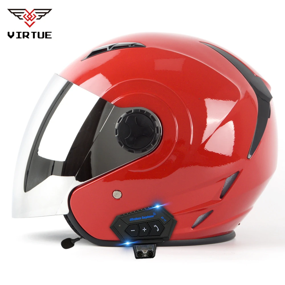 Motorcycle Bluetooth Helmet Motorhelm Headset Biker Moto Oortelefoon Draadloze Speaker Motorbike Crash Helm Casco Met Bluetooth