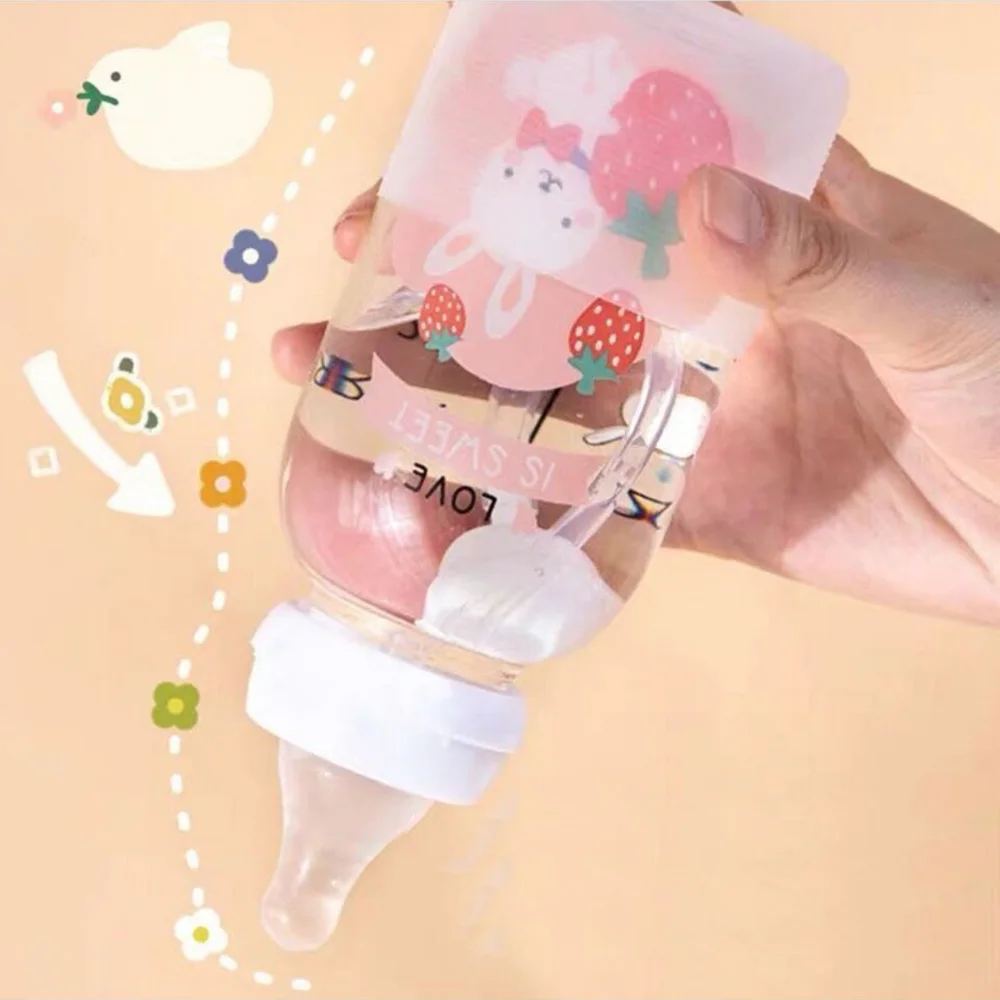 New Creative Adult Pacifier Water Bottle With Straw Lovely Daisy Glass Feeding Bottle Portable Kids Student Drinking Bottles