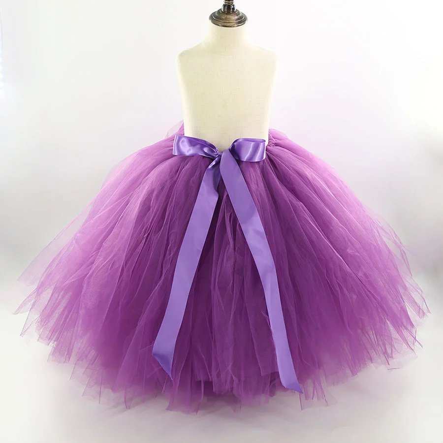 Long Tutu skirt Girls Skirt Suit for children photography Birthday Party Wedding handmade long skirt gauze skirt