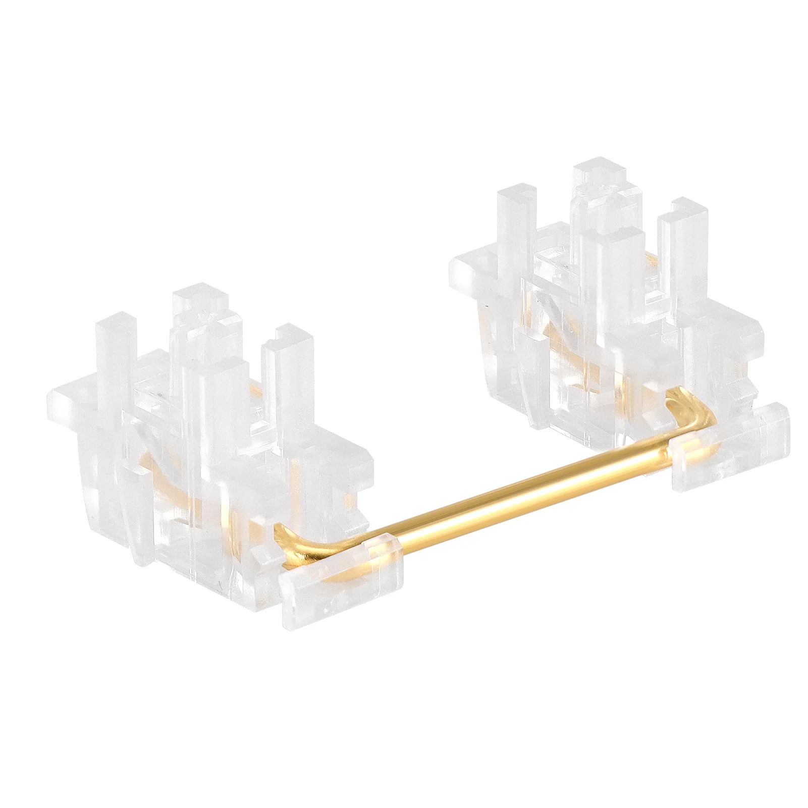 DUROCK Transparent Plate Mount Stabilizer with Clear Housing Gold plated Wires Smokey Plate Stabilizers Piano Panda Stabs V2 V3