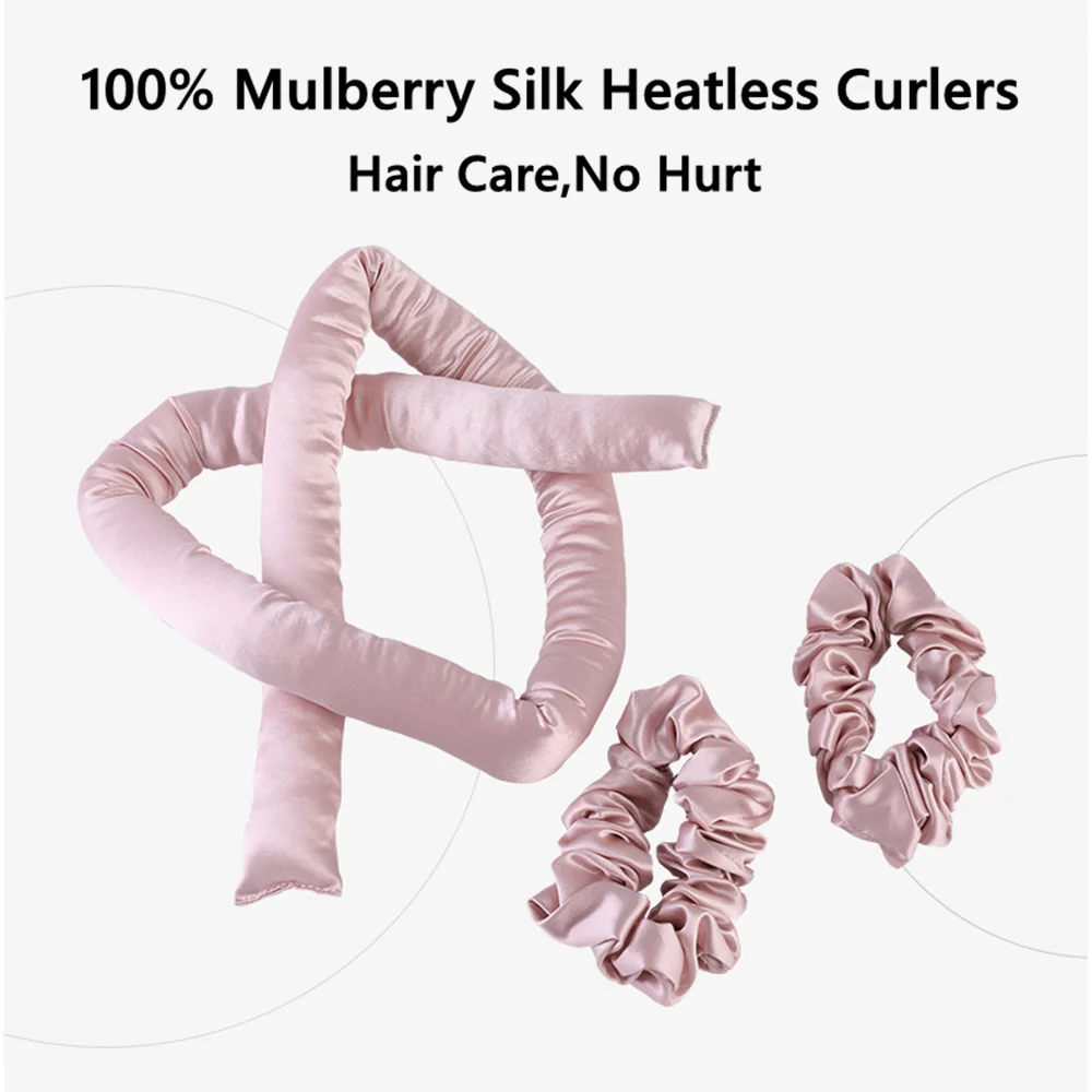 Heatless Curling Rod 100% Silk Headband Ribbon Soft Hair Curlers Make Hair Curly No Hurt Hair Accessories