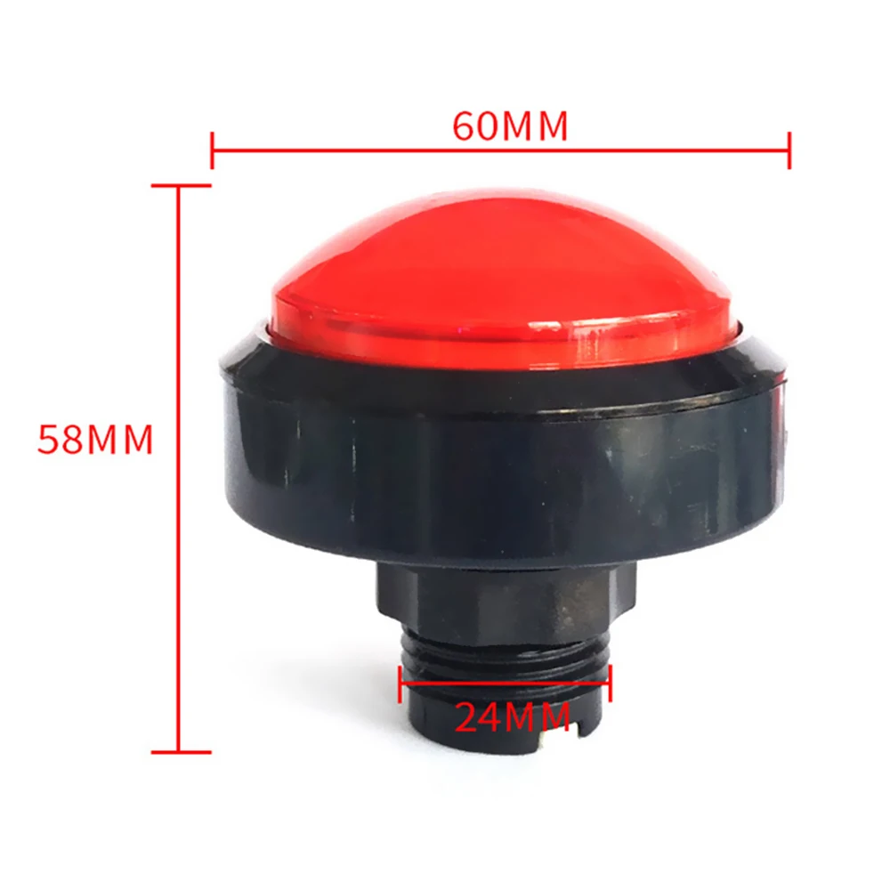 (5 Colors ) Arcade Button LED Light Lamp 60MM Convexity Big Round Arcade Video Game Player Push Button Switch LED Light Lamp   
