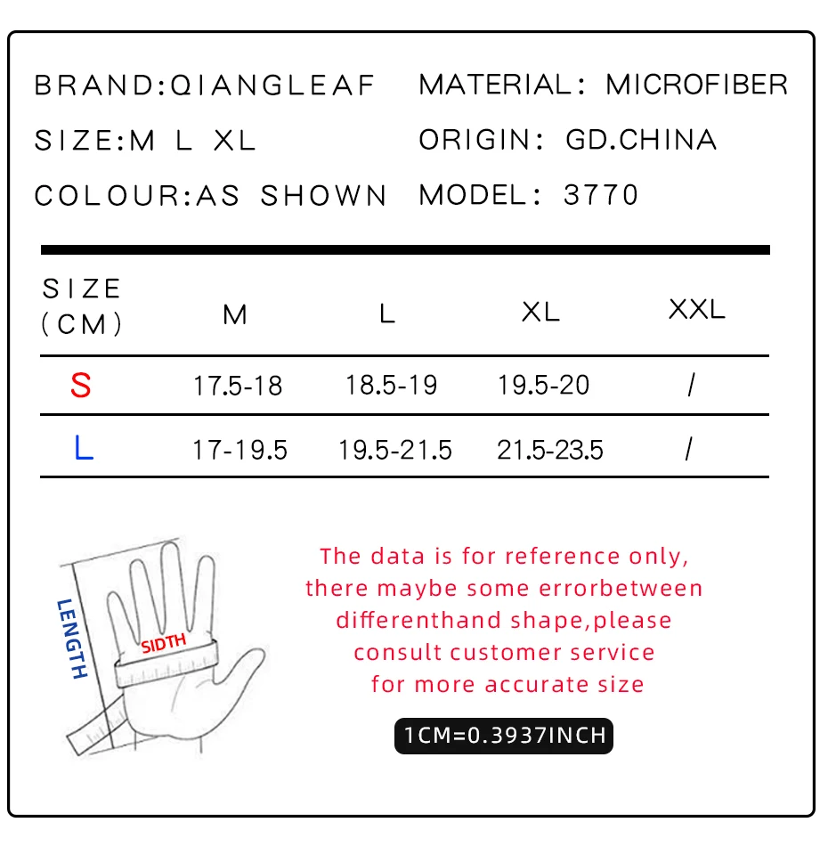 QIANGLEAF 3PCS Brand Work Gloves Ultrathin Microfiber Ottoman Safety Glove Velcros Wear-resistant  Stitching Safety Mitten 3770