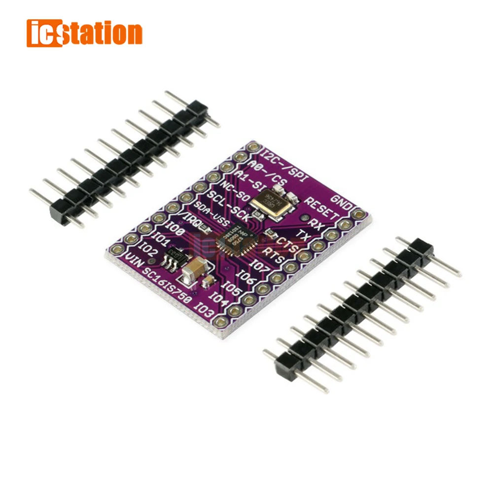 CJMCU-750 SC16IS750, dispositivo único UART IIC I2C con interfaz I2C-Bus/SPI para módulo de Control Industrial, puerto IO programable