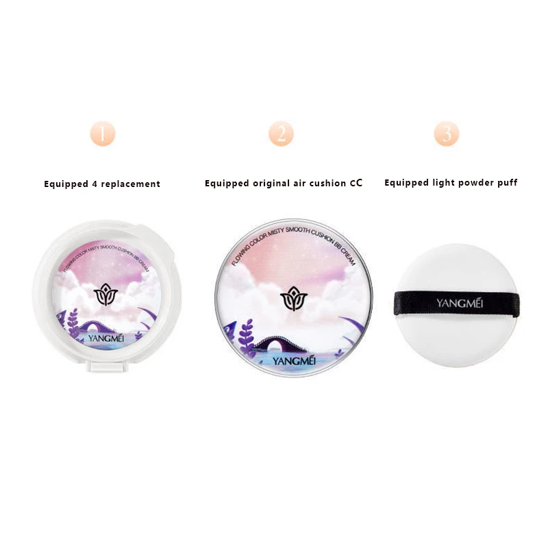 Air Cushion BB Cream Isolation BB Nude Concealer Oil Control Moisturizing Liquid Foundation CC Cream Highlighter for face