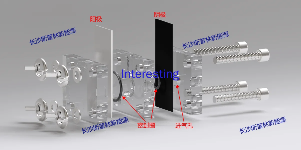 Transparent Zinc Air Test Device Test Mold Metal Fuel Cell Reactor Secondary Zinc Air Electrolysis Cell