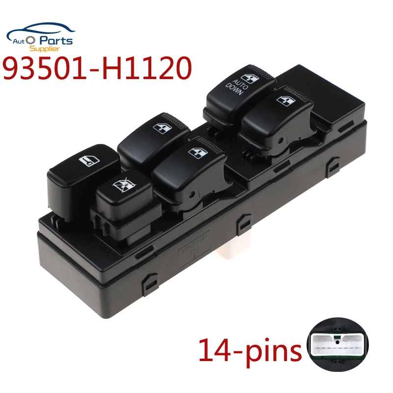 New 93501-H1120 93501H1120 Front Left Driver Side Master Power Window Switch For Hyundai Terracan 2001-2006