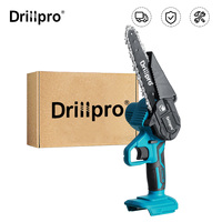 Drillpro 21V 6Inch Cordless Chain Saw Electric Chainsaw Lithium-ion Battery Saws Gardening Power Tools for 18V Battery
