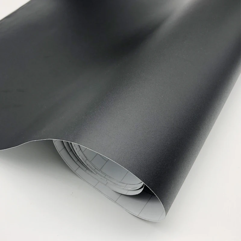 10/20/30/40/50X152CM Adhesive Matte Black Satin Metallic Viny Film Car Wrap Foil Vehicle Car Sticker Wrapping Air Free Bubble