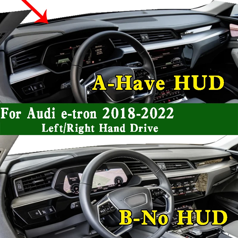 

For Audi E-tron Prototype GEN 2018-2022 Dashmat Dashboard Cover Instrument Panel Protective Pad Anti-Dirt Proof Dash Mat