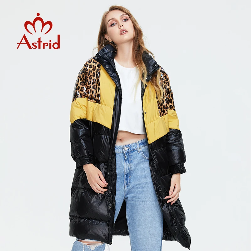 Astrid Women\'s winter jacket female parkas long quilted Plus Size coat women 2022 warm fashion clothing Leopard print outerwear