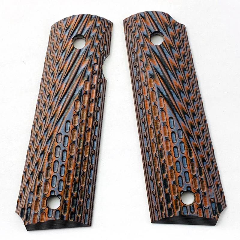 1 paio marrone G10 materiale tattica 1911 modelli impugnature maniglia patch lastra antiscivolo personalizzata fai da te produzione bilance gambo accessori parti